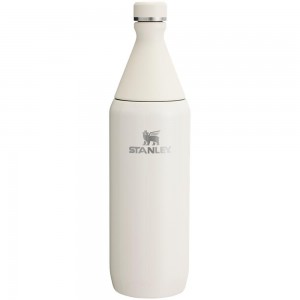 Botellas de Agua Stanley All Day Slim Bottle | 34 OZ Creme Blancas | QCPF-94325