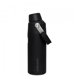 Botellas de Agua Stanley IceFlow™ Bottle with Fast Flow Lid | 16 OZ Negras | UQVJ-53840