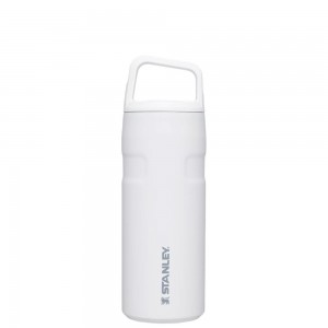 Botellas de Agua Stanley IceFlow™ Bottle with Cap and Carry+ Lid | 16 OZ Blancas | FAGJ-34682
