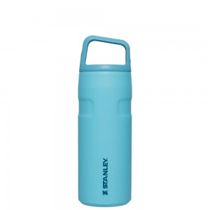 Botellas de Agua Stanley IceFlow™ Bottle with Cap and Carry+ Lid | 16 OZ Azules | YAQS-13068