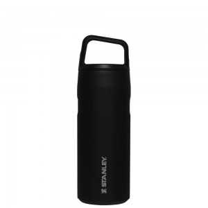 Botellas de Agua Stanley IceFlow™ Bottle with Cap and Carry+ Lid | 16 OZ Negras | OXCR-71806