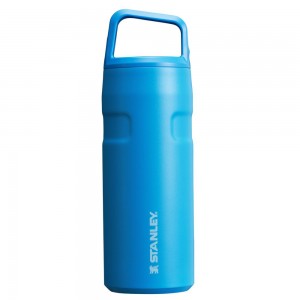 Botellas de Agua Stanley IceFlow™ Bottle with Cap and Carry+ Lid | 16 OZ Azules | VYZN-48923