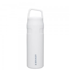 Botellas de Agua Stanley IceFlow™ Bottle with Cap and Carry+ Lid | 24 OZ Blancas | RABX-67812