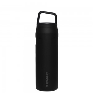 Botellas de Agua Stanley IceFlow™ Bottle with Cap and Carry+ Lid | 24 OZ Negras | FBSY-52840