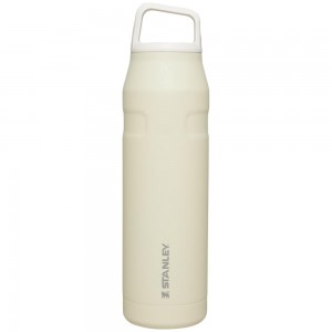 Botellas de Agua Stanley IceFlow™ Bottle with Cap and Carry+ Lid | 36 OZ Beige | IHRC-63945