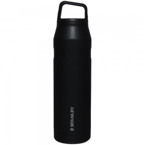 Botellas de Agua Stanley IceFlow™ Bottle with Cap and Carry+ Lid | 36 OZ Negras | PXAV-61097