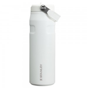 Botellas de Agua Stanley The IceFlow™ Bottle with Flip Straw Lid | 24 OZ Blancas | HDOX-18756