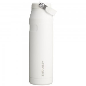 Botellas de Agua Stanley The IceFlow™ Bottle with Flip Straw Lid | 36 OZ Blancas | MUAI-36974