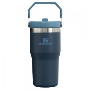 Botellas de Agua Stanley The IceFlow Flip Straw Tumbler | 20 OZ | Insulated Water Tumbler | Sta Azul Marino | OPWJ-56483