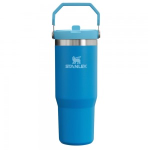 Botellas de Agua Stanley The IceFlow Flip Straw Tumbler | 30 OZ | Insulated Water Azules | KLZH-94652