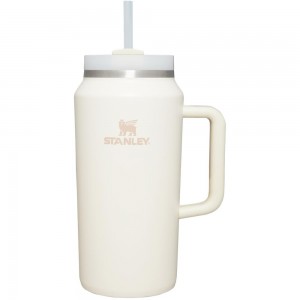 Botellas de Agua Stanley The Quencher H2.0 FlowState™ Tumbler | 64 OZ Creme Blancas | KVWA-72301