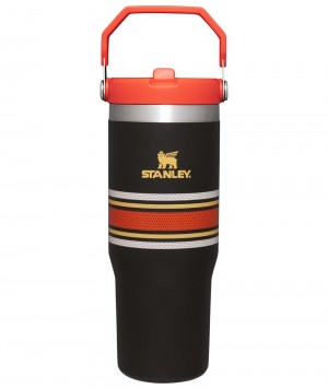 Botellas de Agua Stanley The Varsity Iceflow™ Flip Straw Tumbler | 30 OZ Negras | QKIX-52961