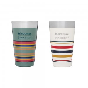 Cups Stanley Stanley x Pendleton Stacking Beer Pint Set 2-Pack | 16 OZ Rayadas | QDCP-67815