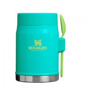 Food Jars Stanley The Heat wave Classic Legendary + Spork | 14 OZ Azules | GKQM-61803