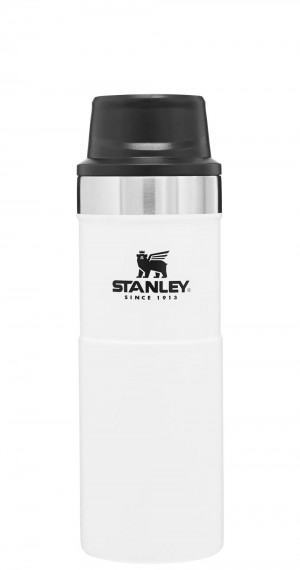 Mugs Stanley Classic Trigger Action Travel Insulated Coffee Tumbler | 16 OZ Blancas | QCJB-15902