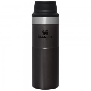 Mugs Stanley Classic Trigger Action Travel Insulated Coffee Tumbler | 16 OZ Negras | BVYQ-20176
