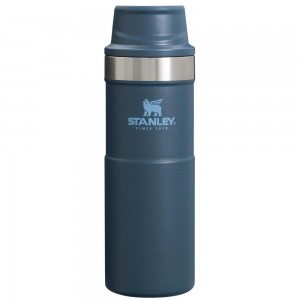 Mugs Stanley Classic Trigger Action Travel Insulated Coffee Tumbler | 16 OZ Azul Marino | ERLK-53086