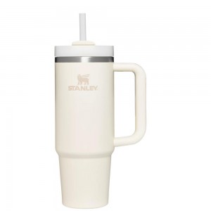 Tumbler Stanley Quencher H2.0 Travel | 30 OZ Creme Blancas | QOJT-97546