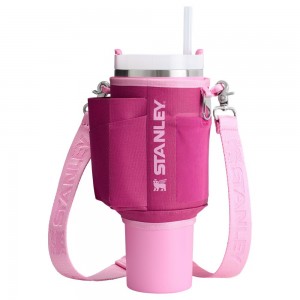 Tumbler Stanley The All Day 40 OZ Quencher Carry-All Fucsia | WMLS-69108