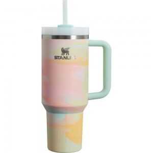 Tumbler Stanley The Clean Slate Brushstrokes Quencher H2.0 FlowState | 40 OZ Multicolor | BPID-51367