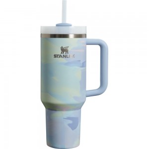 Tumbler Stanley The Clean Slate Brushstrokes Quencher H2.0 FlowState | 40 OZ Azules | BOCR-06193