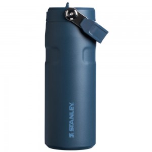 Vacuum Bottles Stanley The IceFlow™ Bottle with Flip Straw Lid | 16 OZ Azul Marino | QIBT-03984
