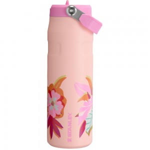 Vacuum Bottles Stanley The Mother’s Day IceFlow™ Bottle with Flip Straw Lid | 24 OZ Rosas | BDQX-24398