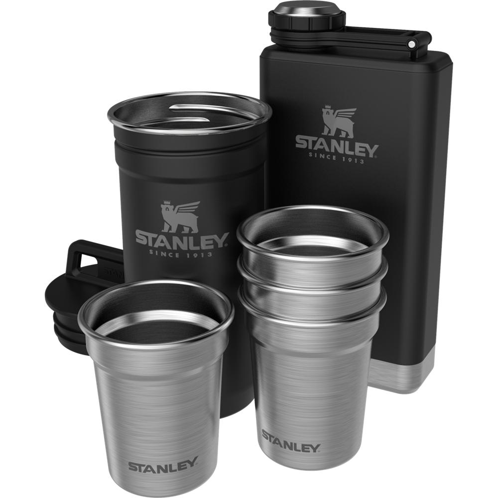 Botellas de Agua Stanley Adventure Pre-Party Shotglass + Flask Set Negras | KGXZ-26590