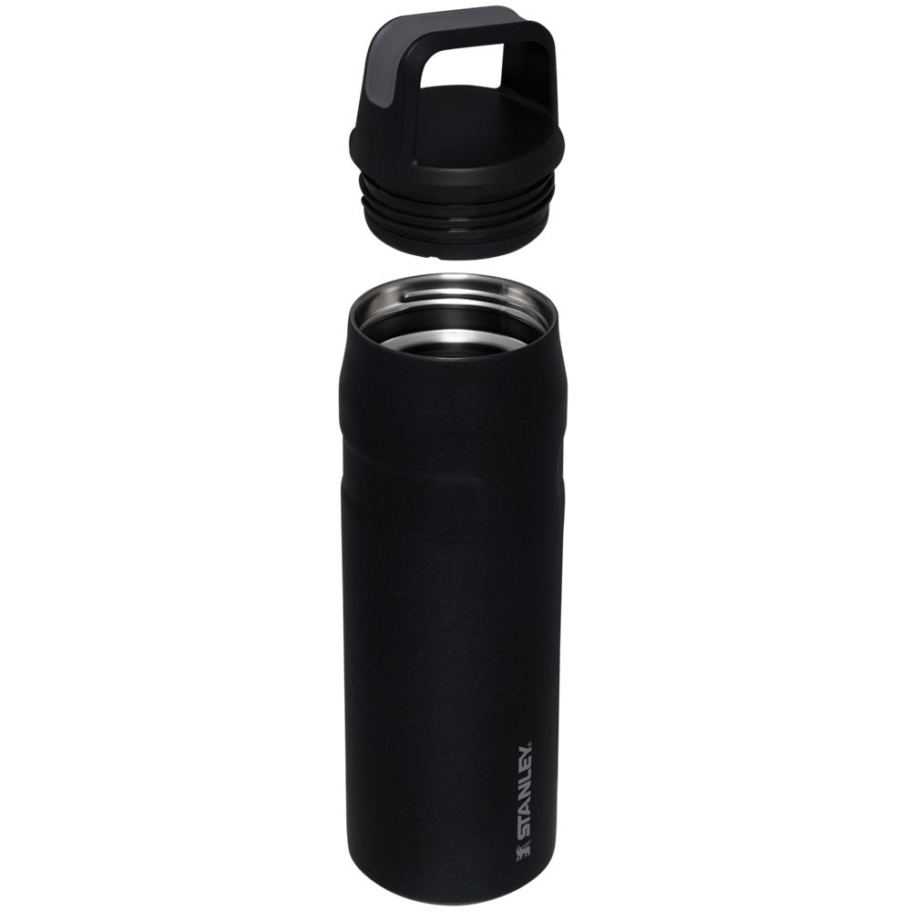 Botellas de Agua Stanley IceFlow™ Bottle with Cap and Carry+ Lid | 24 OZ Negras | RWIC-68537
