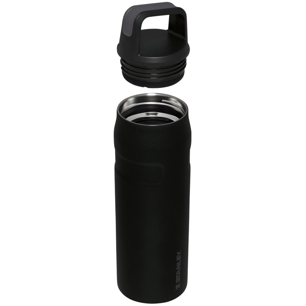 Botellas de Agua Stanley IceFlow™ Bottle with Cap and Carry+ Lid | 24 OZ Negras | KQVH-29134