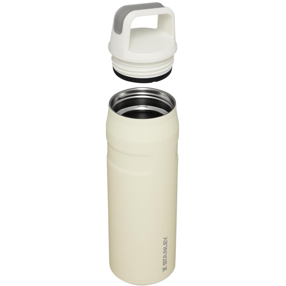 Botellas de Agua Stanley IceFlow™ Bottle with Cap and Carry+ Lid | 24 OZ Beige | QKUL-74681