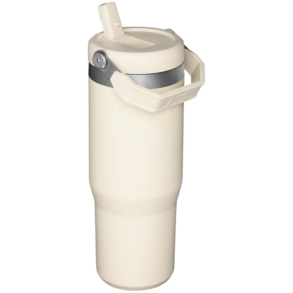 Botellas de Agua Stanley The IceFlow Flip Straw Tumbler | 30 OZ | Insulated Water Creme Blancas | VLXR-21943
