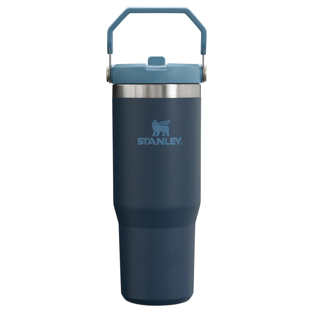 Botellas de Agua Stanley The IceFlow Flip Straw Tumbler | 30 OZ | Insulated Water Azul Marino | VNMJ-35897