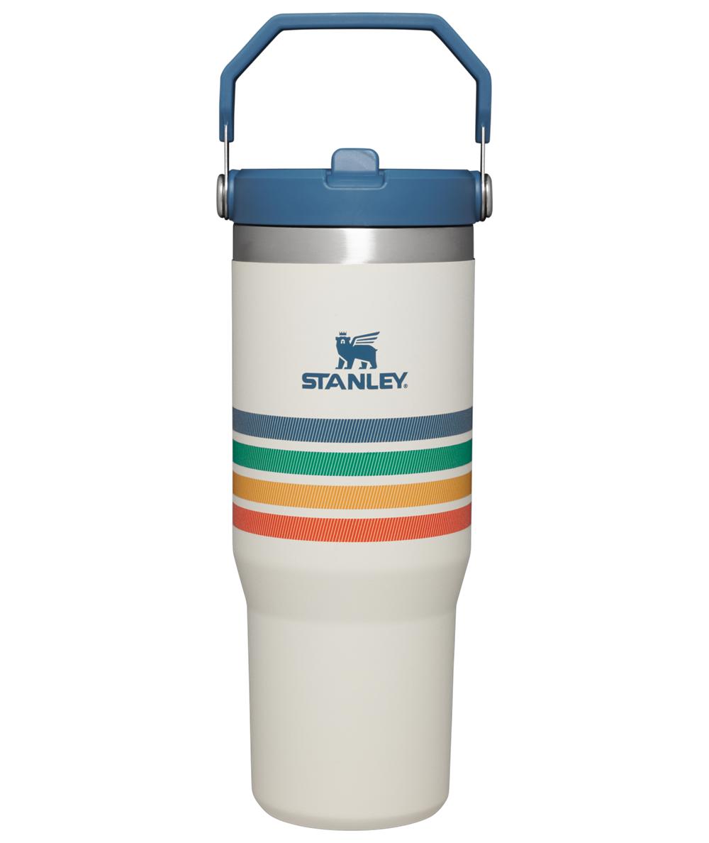 Botellas de Agua Stanley The Varsity Iceflow™ Flip Straw Tumbler | 30 OZ Creme Rayadas | QINR-59123