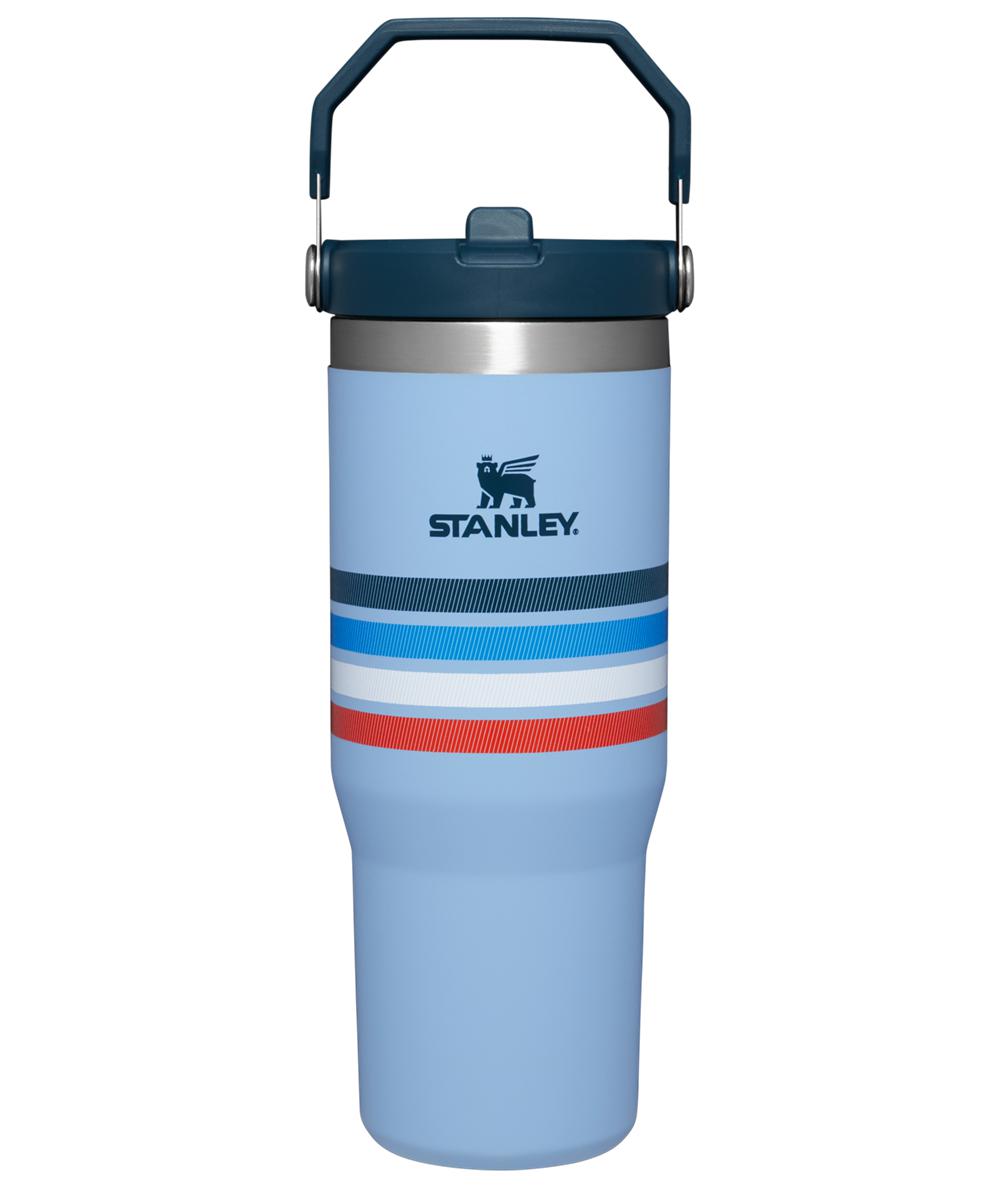 Botellas de Agua Stanley The Varsity Iceflow™ Flip Straw Tumbler | 30 OZ Azules Rayadas | REXU-74859