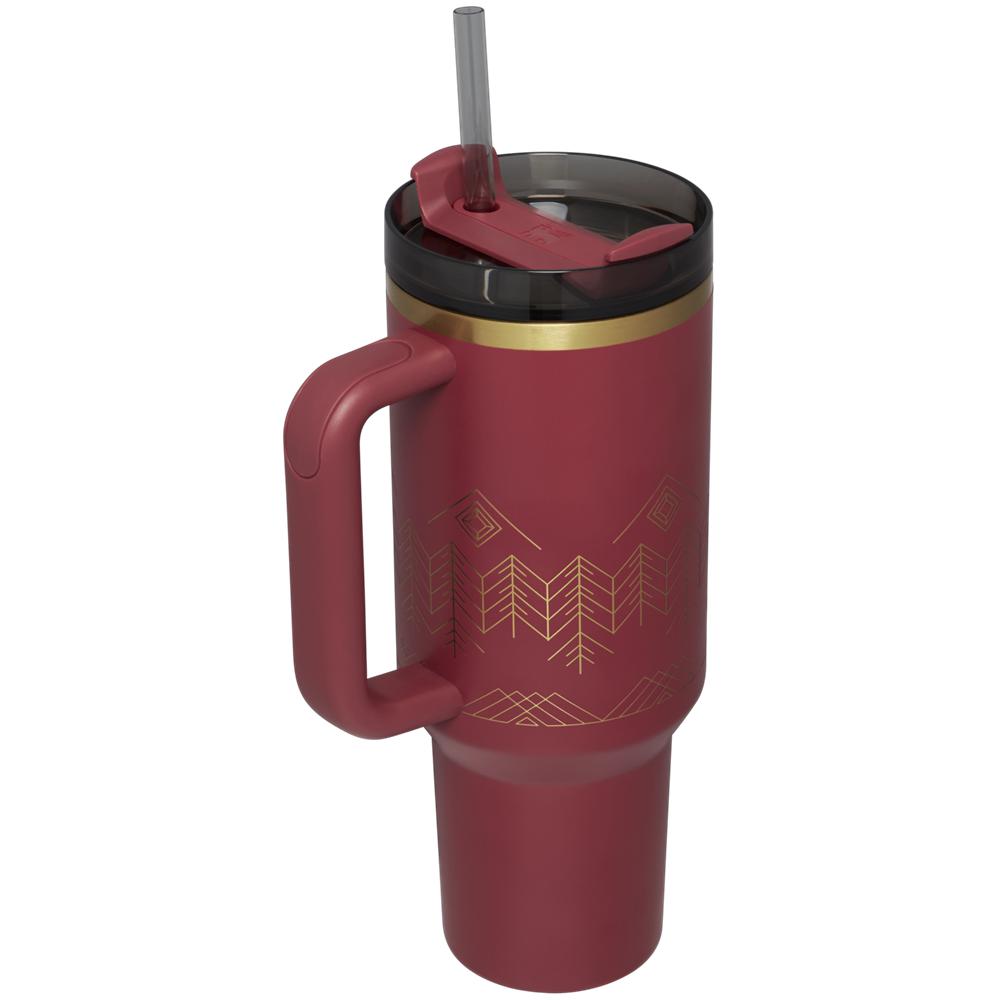 Botellas de Agua Stanley Winterscape Quencher H2.0 FlowState™ Tumbler | 40 OZ Burdeos | LQJR-37690