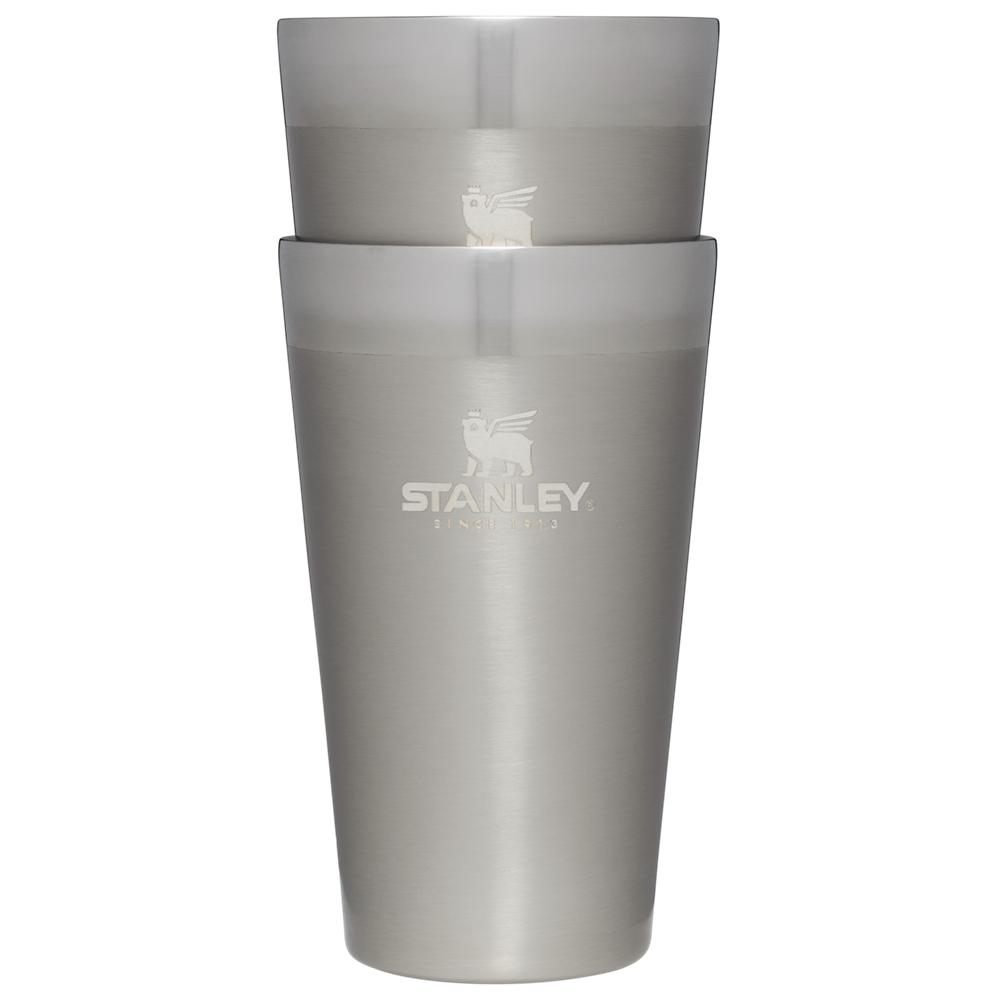 Cups Stanley Adventure Stacking Stainless Steel Beer Pint | 2 Pack | 16OZ Tumbler Gris | IYVM-70162
