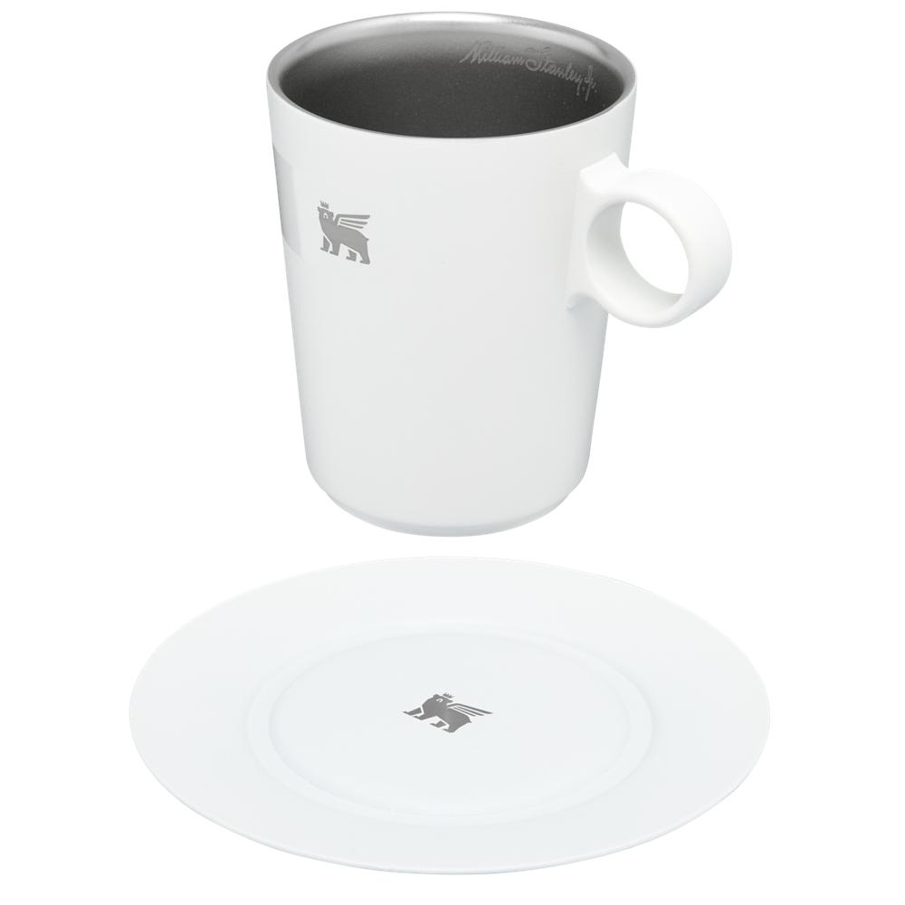 Cups Stanley The DayBreak Café Latte Cup & Stillness Saucer | 10.6OZ Insulated Coffee Mug Gris | KLDS-53426