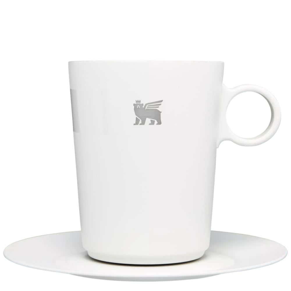Cups Stanley The DayBreak Café Latte Cup & Stillness Saucer | 10.6OZ Insulated Coffee Mug Gris | KLDS-53426