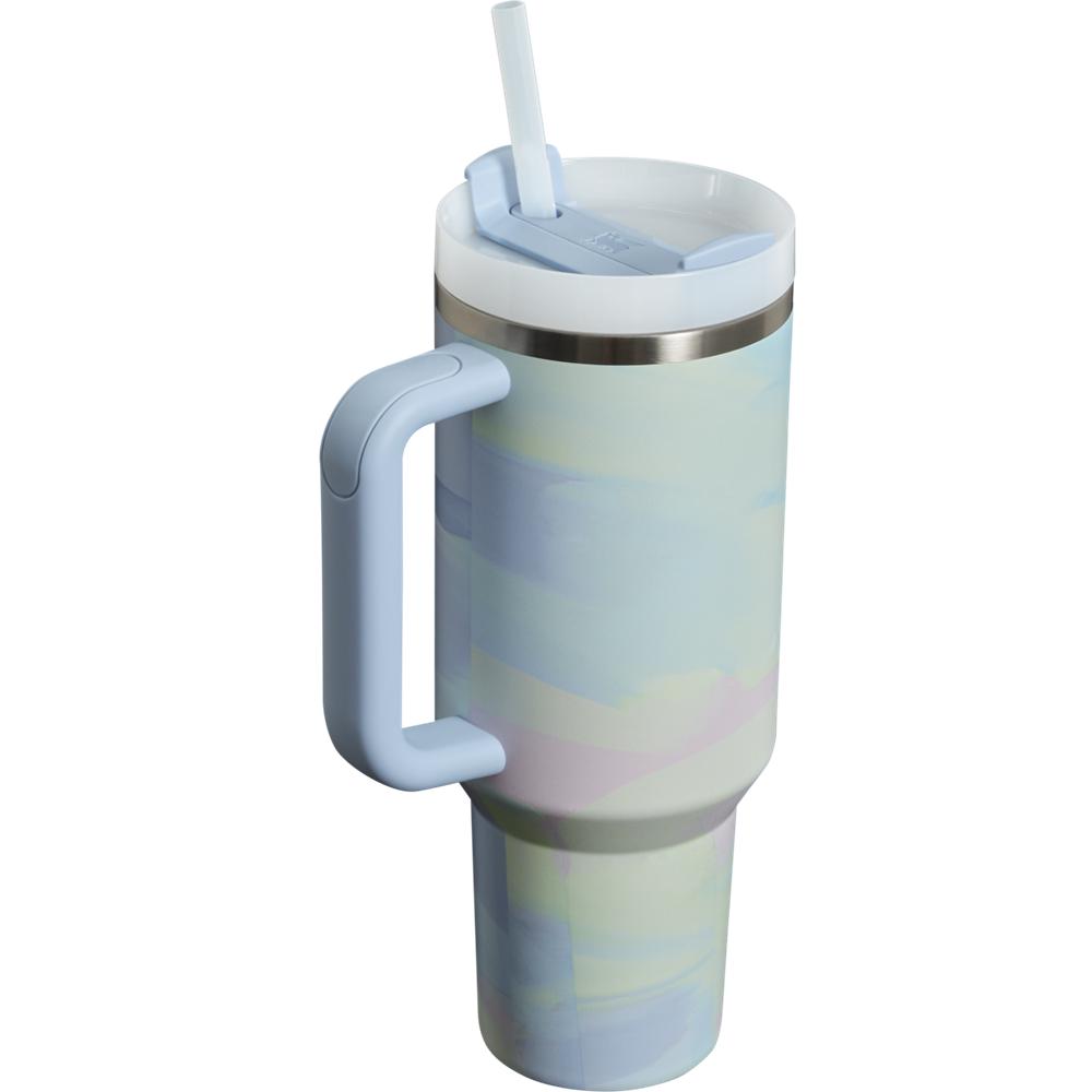 Tumbler Stanley The Clean Slate Brushstrokes Quencher H2.0 FlowState | 40 OZ Azules | TUPM-57642
